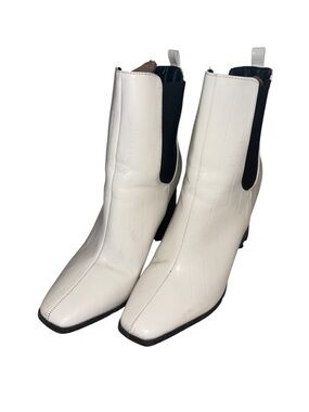 White Chelsea Ankle Boots